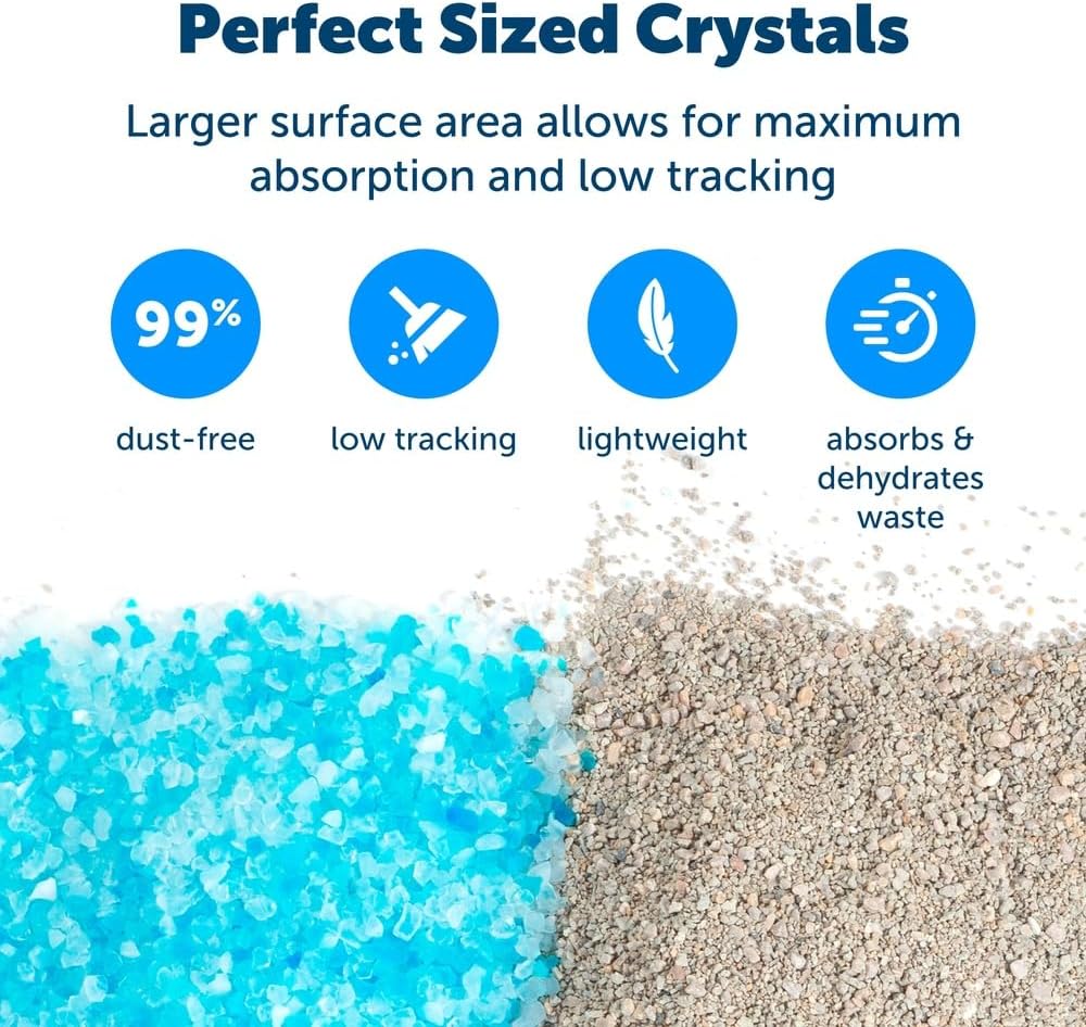 PetSafe ScoopFree Premium Crystal Cat Litter - Outperforms Clay Litter