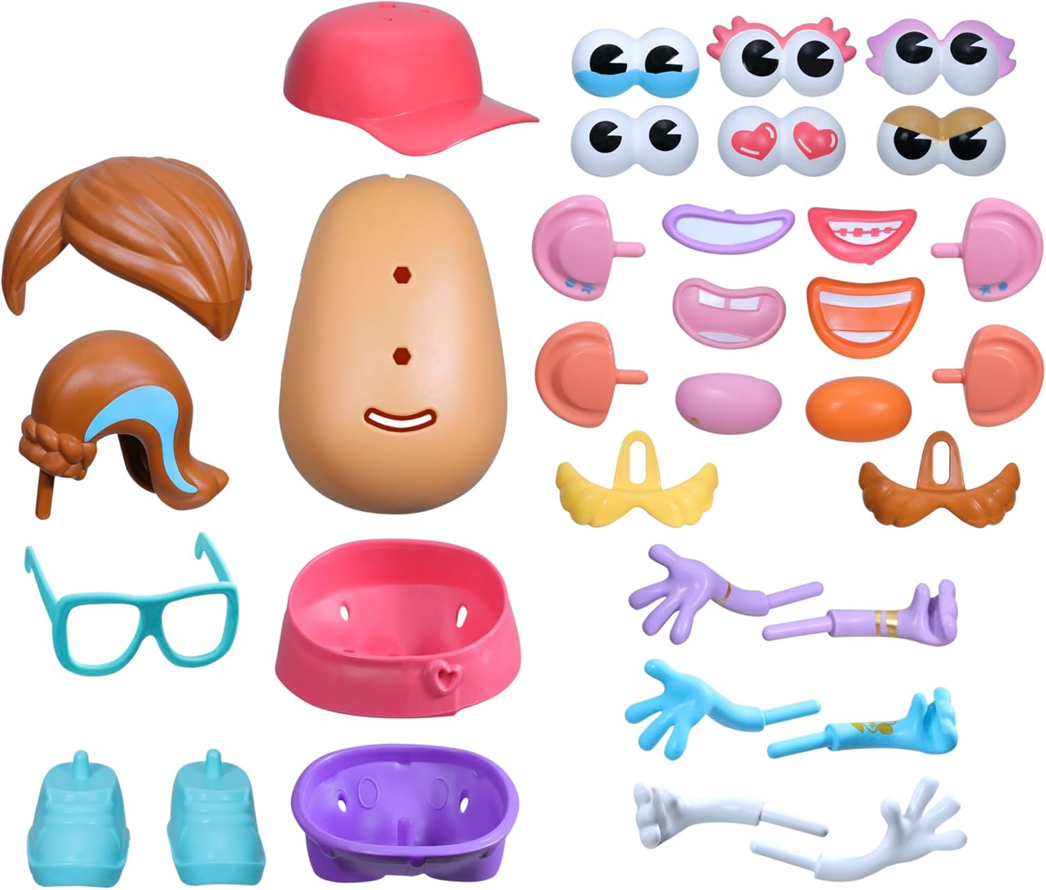 Potato Head Express Yourspud Playset with 1 Potato Body and 32 Accessories