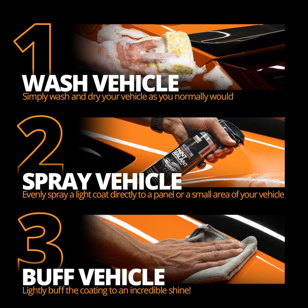 CERAKOTEå¨ Platinum Rapid Ceramic Paint Sealant Spray - 14 oz. - 50 Wash Rating - Maximum Gloss & Shine ‰ÛÒ Extremely Hydrophobic ‰ÛÒ Unmatched Slickness - Ceramic Spray Coating