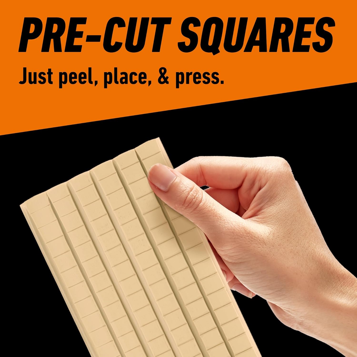 Gorilla Mounting Putty, Natural Tan Color, 168 Pre-Cut Squares (Pack of 1)