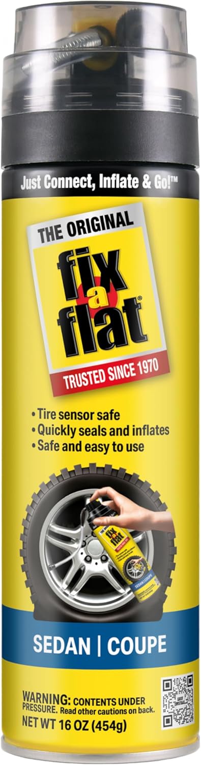 Fix-A-Flat S60420 Aerosol Emergency Flat Tire Repair and Inflator, for