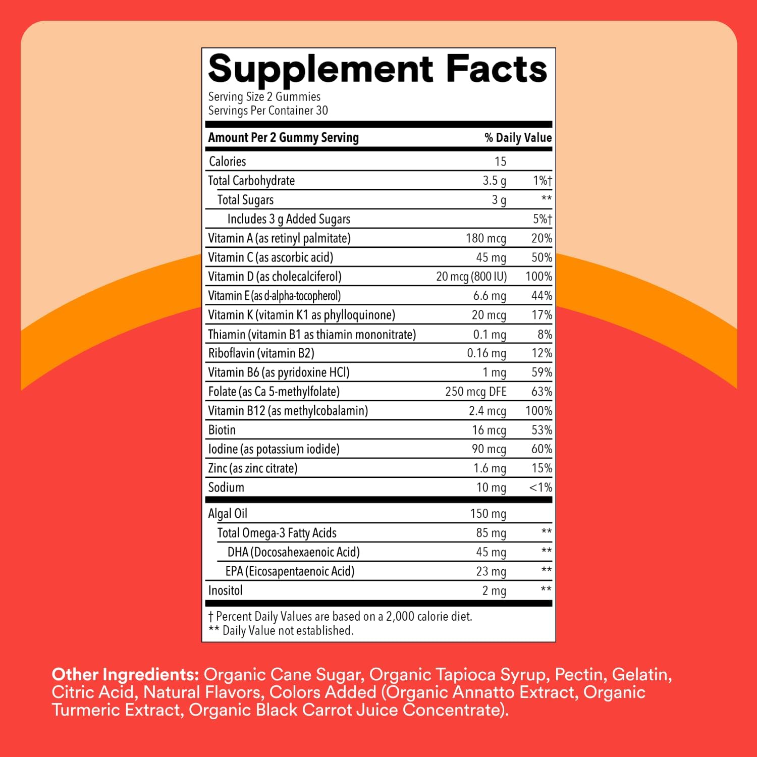 SmartyPants Kids Multivitamin Gummies with Omega 3 DHA/EPA, Vitamins D3, C