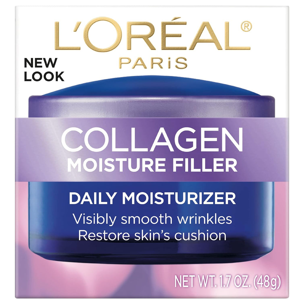 L‰۪Oreal Paris Collagen Daily Face Moisturizer, Anti Aging Face Cream to Reduce Wrinkles and Provide Intense Hydration, 1.7 oz