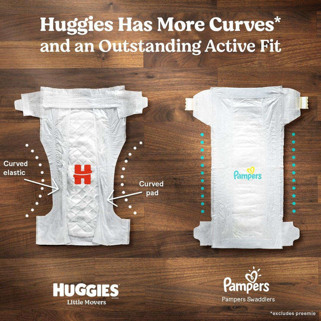 Huggies Size 5 Diapers, Little Movers Baby Diapers, Size 5 (27+ lbs), 132