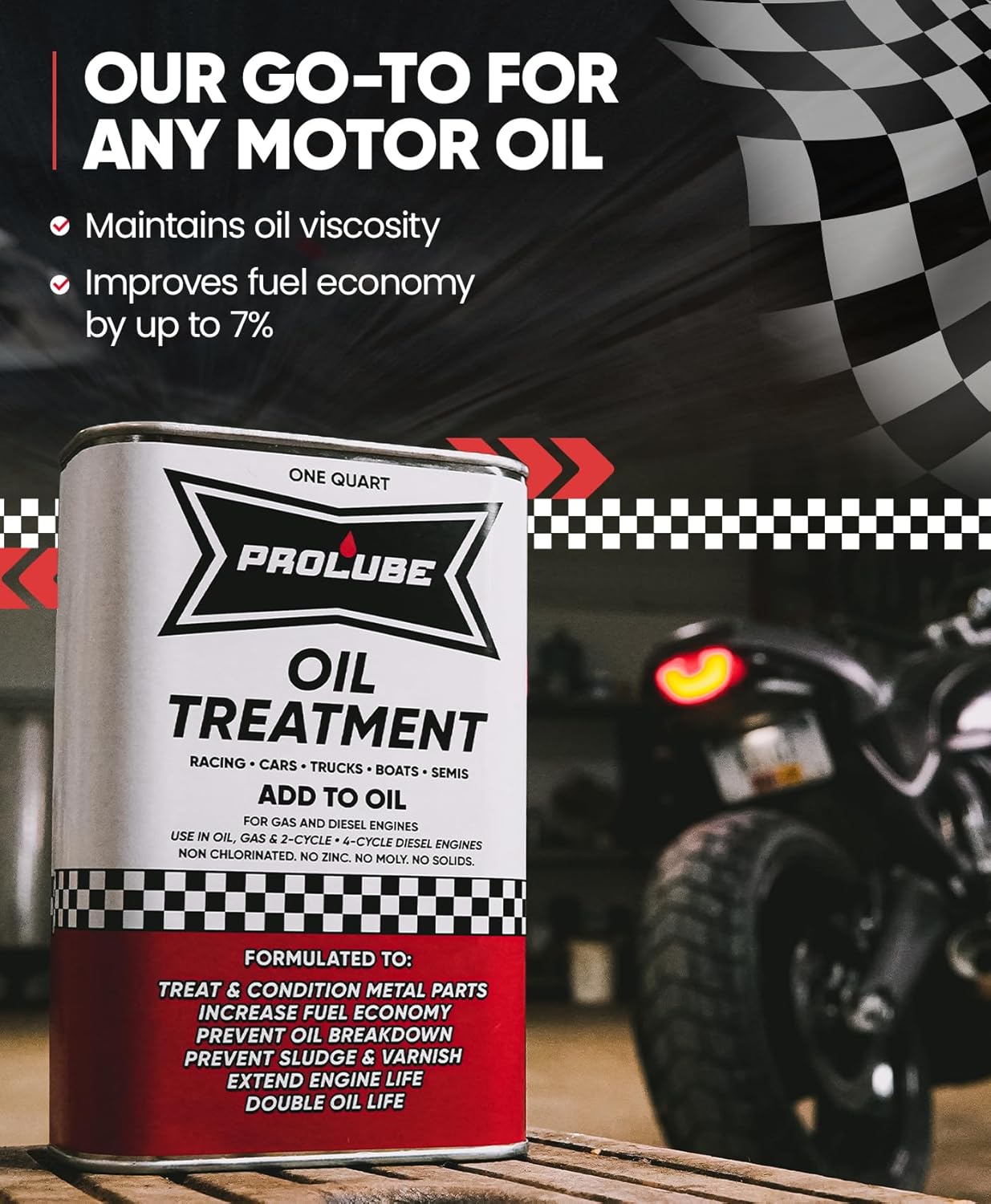 Prolube Oil Treatment - Engine Oil Additive for Gas & Diesel Engines