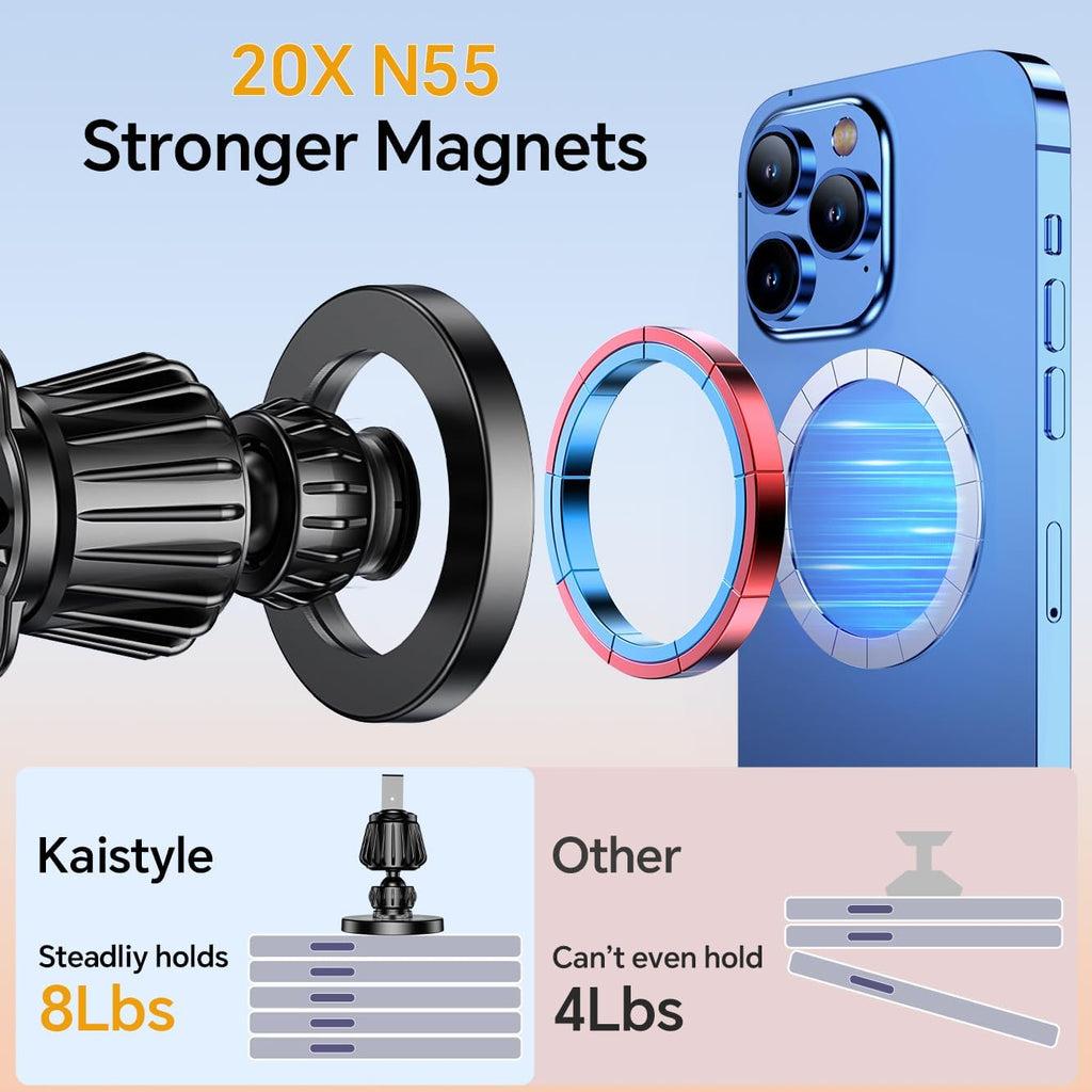 Kaistyle for Magsafe Car Mount‹ې20 Strong Magnets‹ÛÔMagnetic Phone Holder for