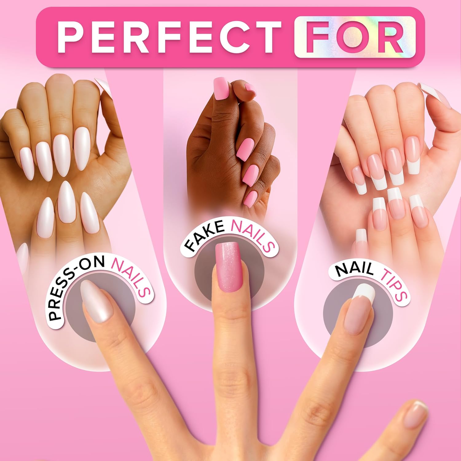 Super Strong Nail Glue for Press On Nails, Nail Tips & Acrylic Nails (8ml)