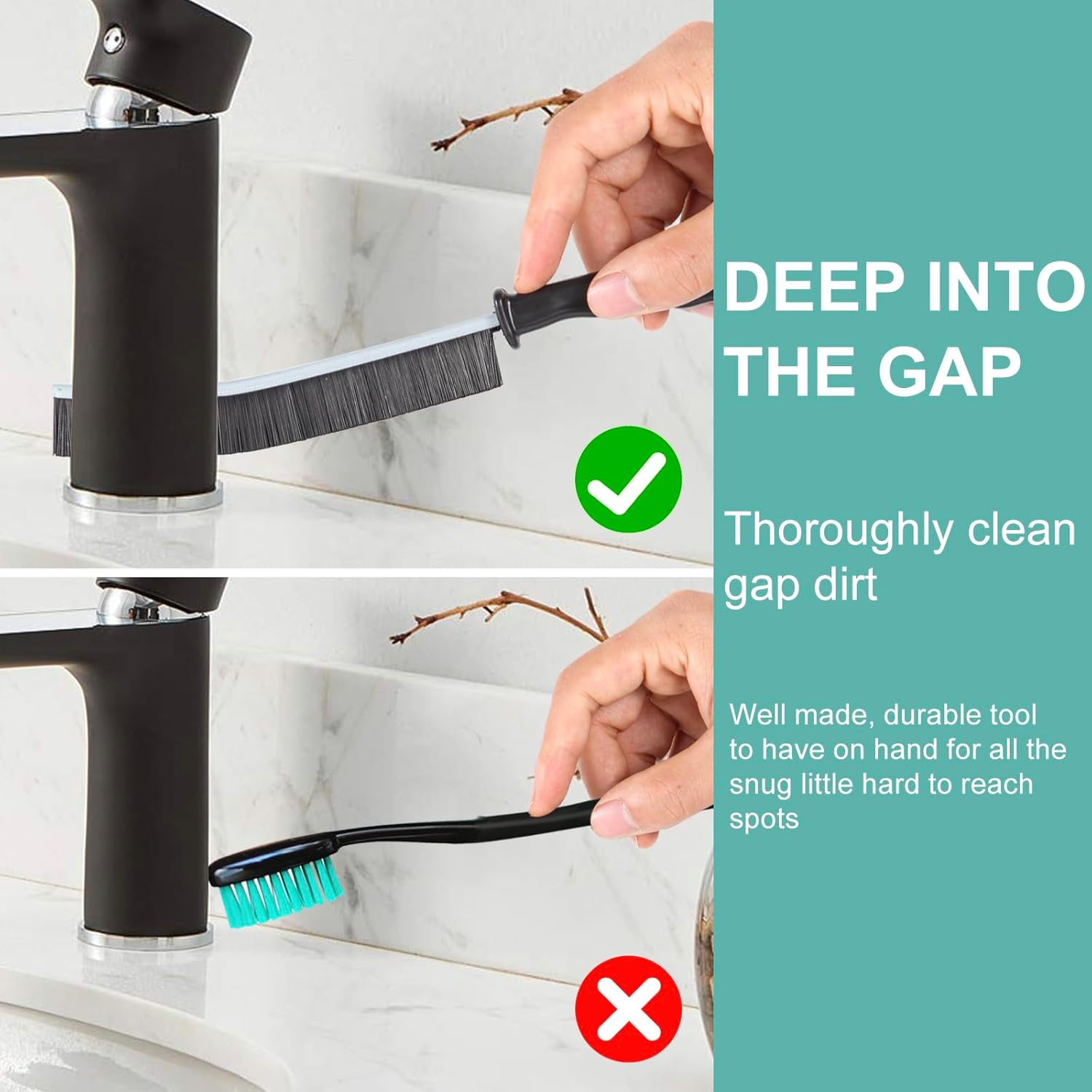 Crevice Cleaning Brush•?ÎHard-Bristled Grout Brush•?Î2026 New Multifunctional Gap Cleaning Brush Tool•?ÎDead Corners Brushes for Bathroom Kitchen Tiles Window Door Slots•?Î3pcs