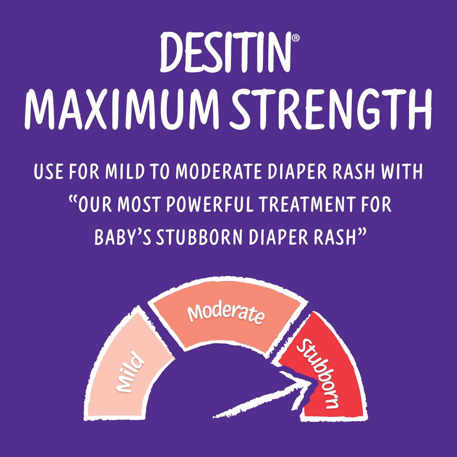 Desitin Maximum Strength Baby Diaper Rash Cream, 40% Zinc Oxide, Hypoallergenic No Added Parabens & Dyes, Protects & Relieves Baby‰۪s Skin for Up to 12 Hours, Prevents Diaper Rash, 4.8 oz Tube