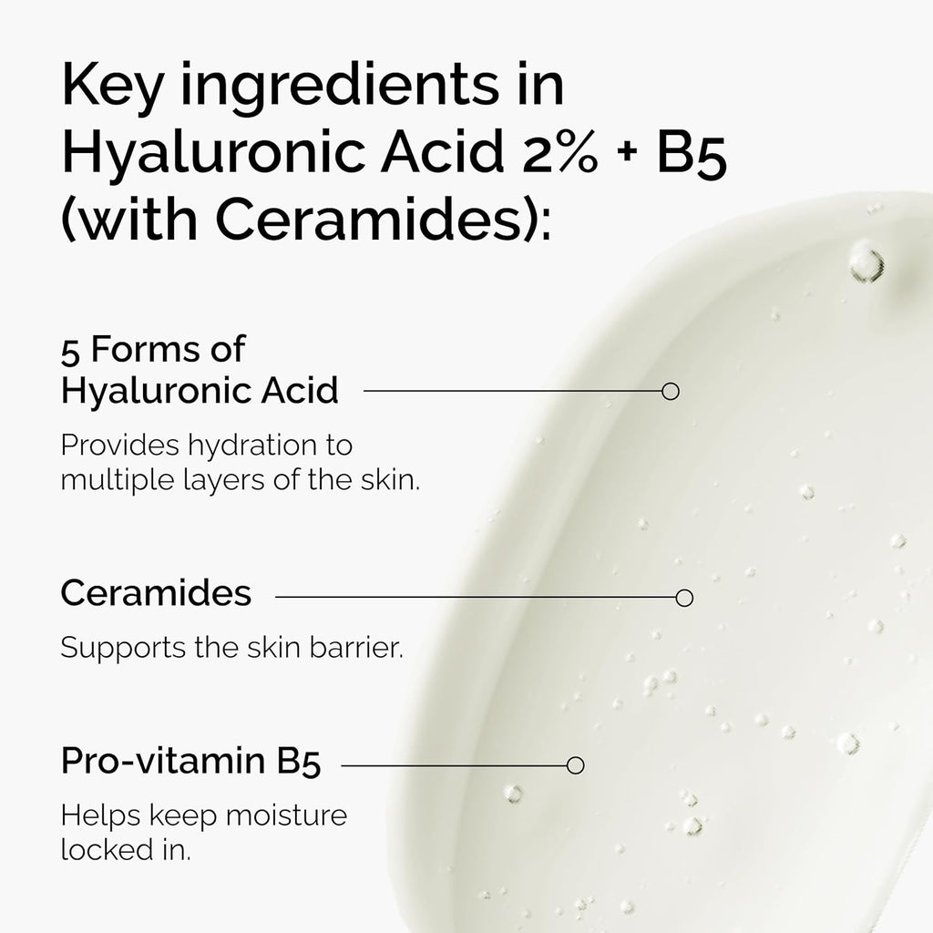 The Ordinary Hyaluronic Acid 2% + B5 (with Ceramides), Multi-Depth Hydration