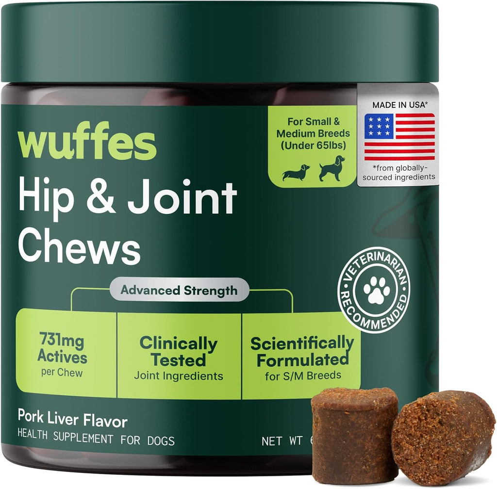 Wuffes Advanced Dog Hip and Joint Supplement with Glucosamine, Chondroitin