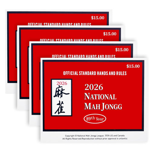2026 NMJL Mah Jong Card Official Revision - Large Size - 4 Pcs