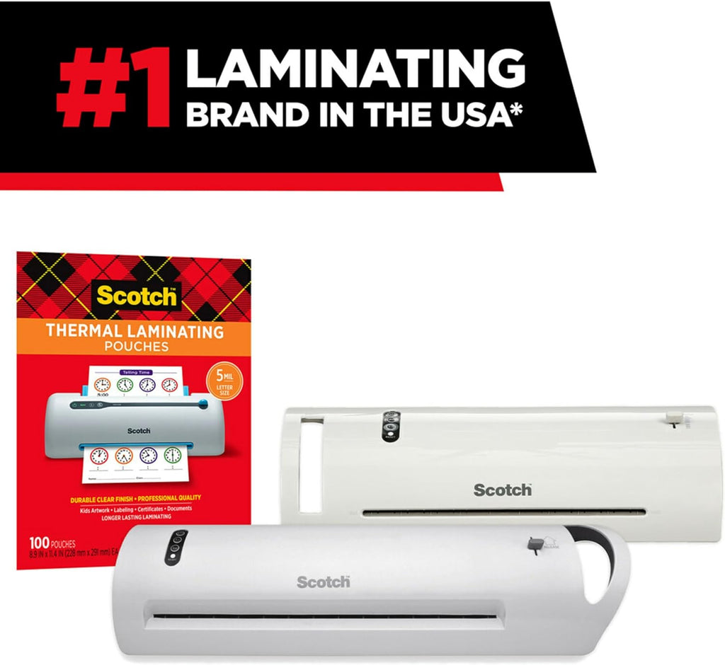Scotch Thermal Laminating Pouches, 200 Count, Clear, 3 mil., Ideal Office or School Supplies, Fits Letter Sized Paper (8.9 in. ÌÑ 11.4 in.)