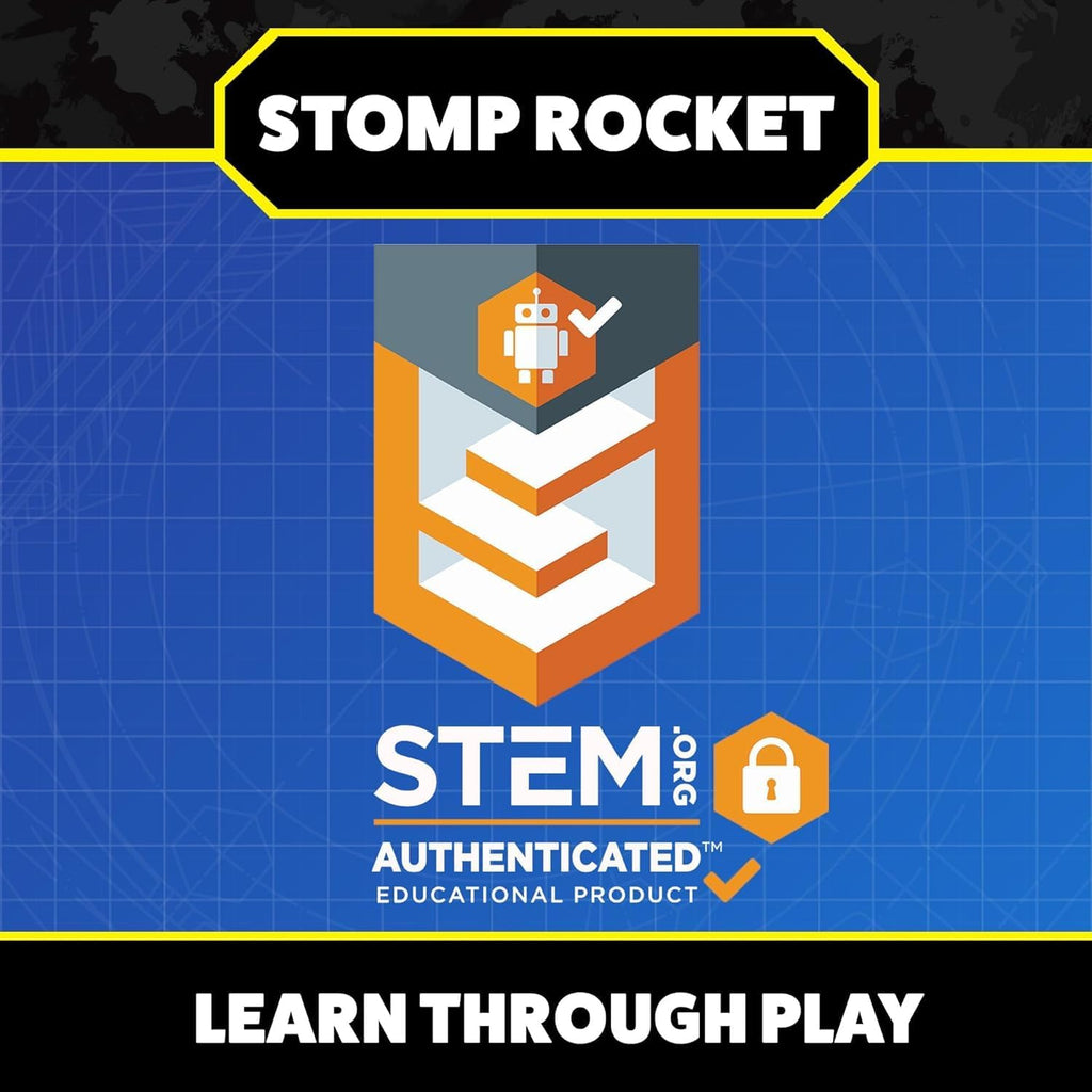 Stomp Rocket Jr Glow Rocket Launcher for Kids - 4 Glow-in-The-Dark Rockets
