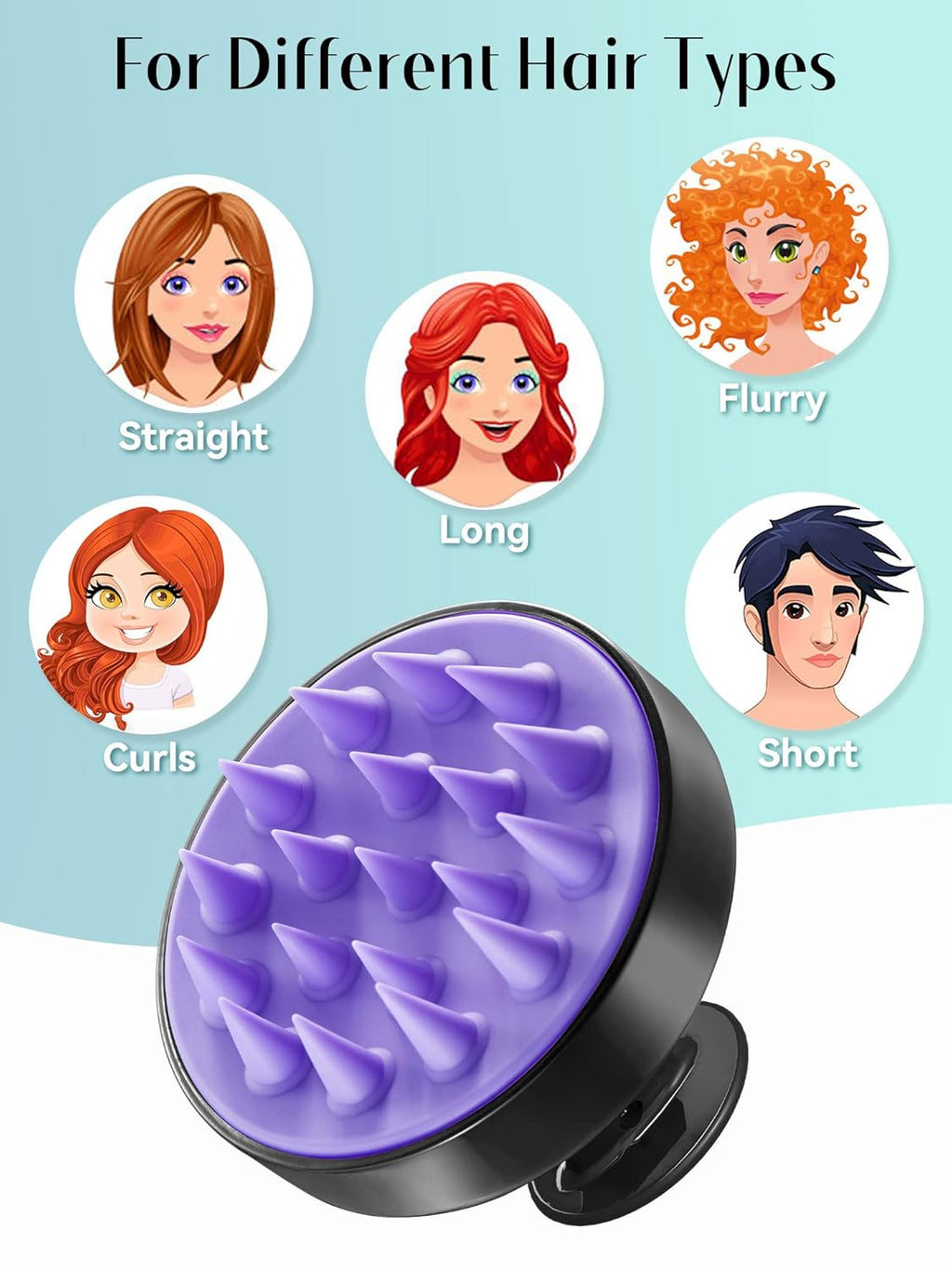 HEETA Scalp Massager Hair Growth, Soft Silicone Scalp Scrubber Shampoo Brush