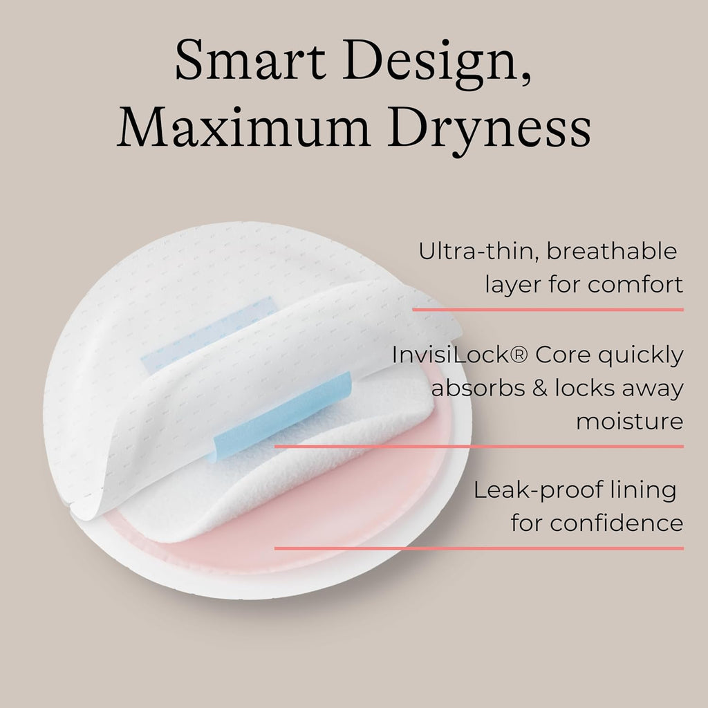 Lansinoh Stay Dry Disposable Nursing Pads, Soft and Super Absorbent Breast