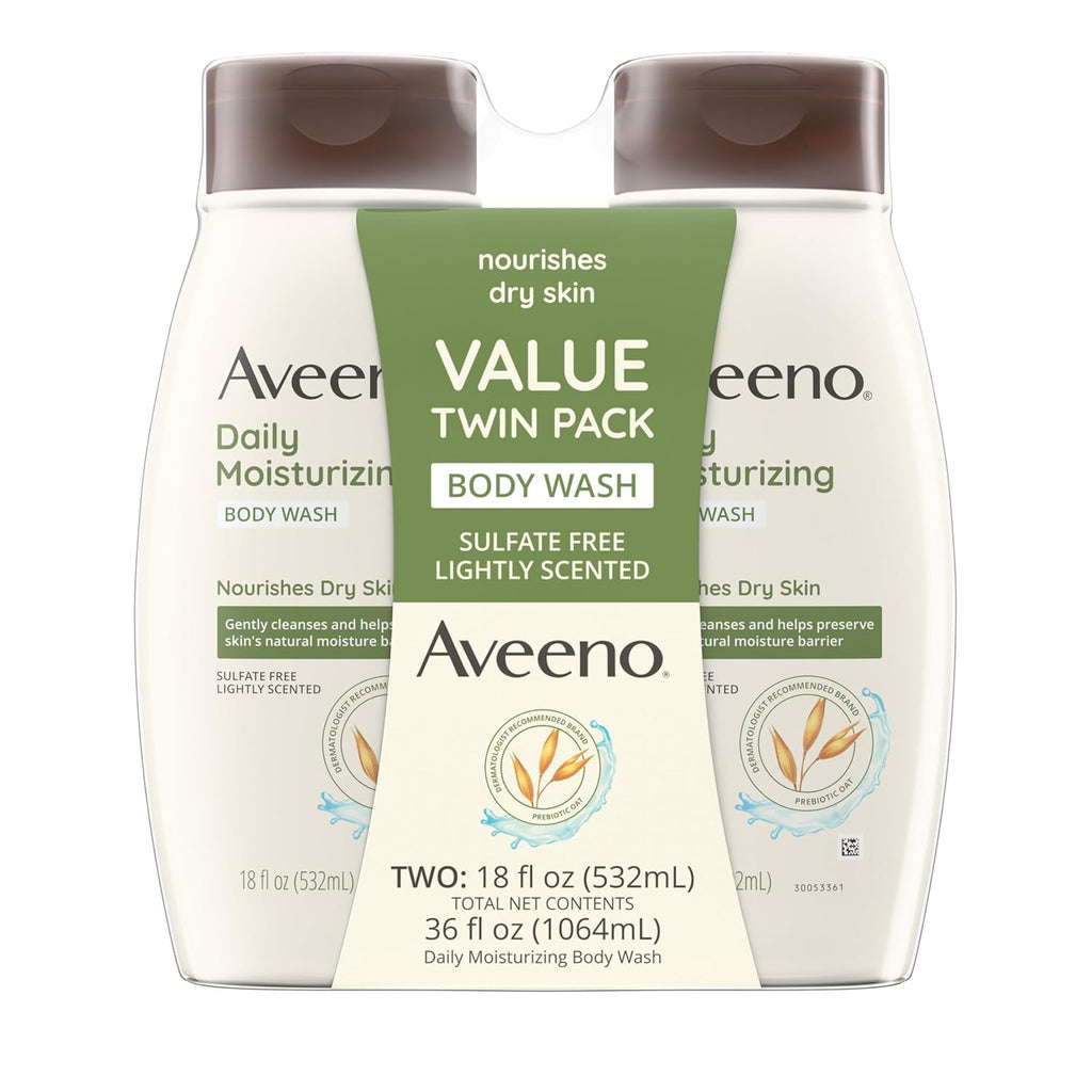 Aveeno Daily Moisturizing Body Wash Cleanser & Shaving Gel for Men & Women
