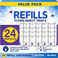 24 Pack Refill Cartridge Kit Compatible with Plug-in Light M364 and Max, Flying Insect Trap Refills Replacements for House & Fruit Flies, Easy to Use