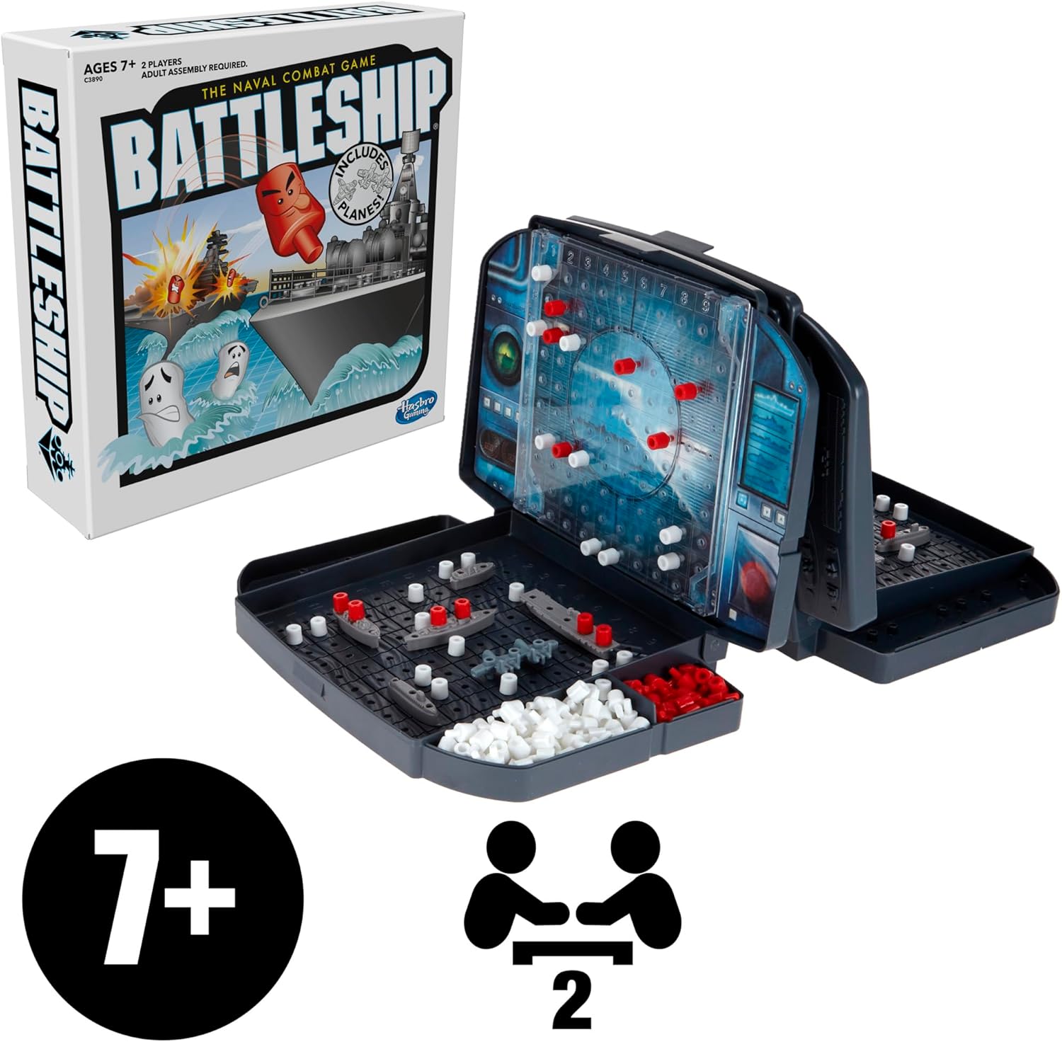 Hasbro Gaming Battleship with Planes Strategy Board Game for Ages 7 and Up