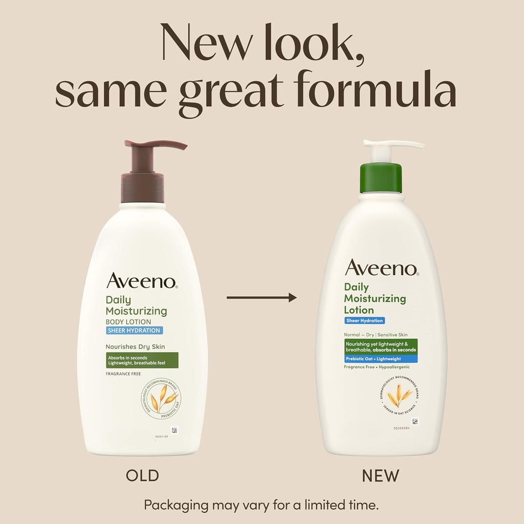 Aveeno Sheer Hydration Fragrance-Free Daily Moisturizing Lotion with