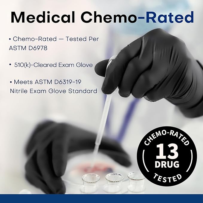 Supmedic Medical Soft Max‰ã¢ Black Nitrile Disposable Gloves, 100 Pcs