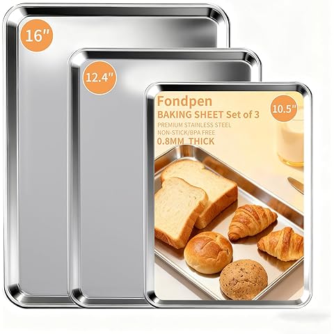 Nordic Ware Naturals 3 Piece Set - USA Made Aluminum Commercial Quality Sheet