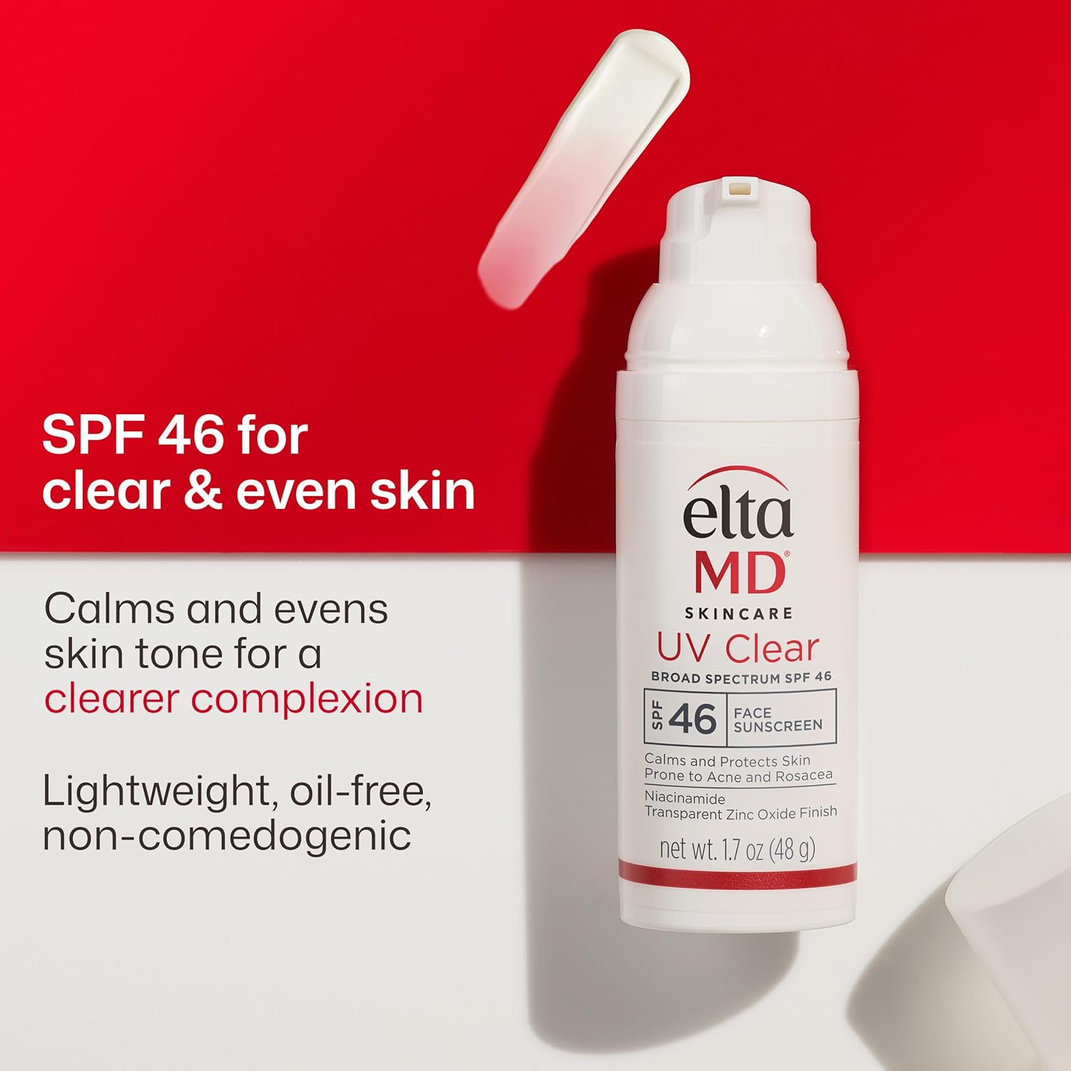 EltaMD UV Clear Tinted Face Sunscreen SPF 46, Oil Free Sunscreen for
