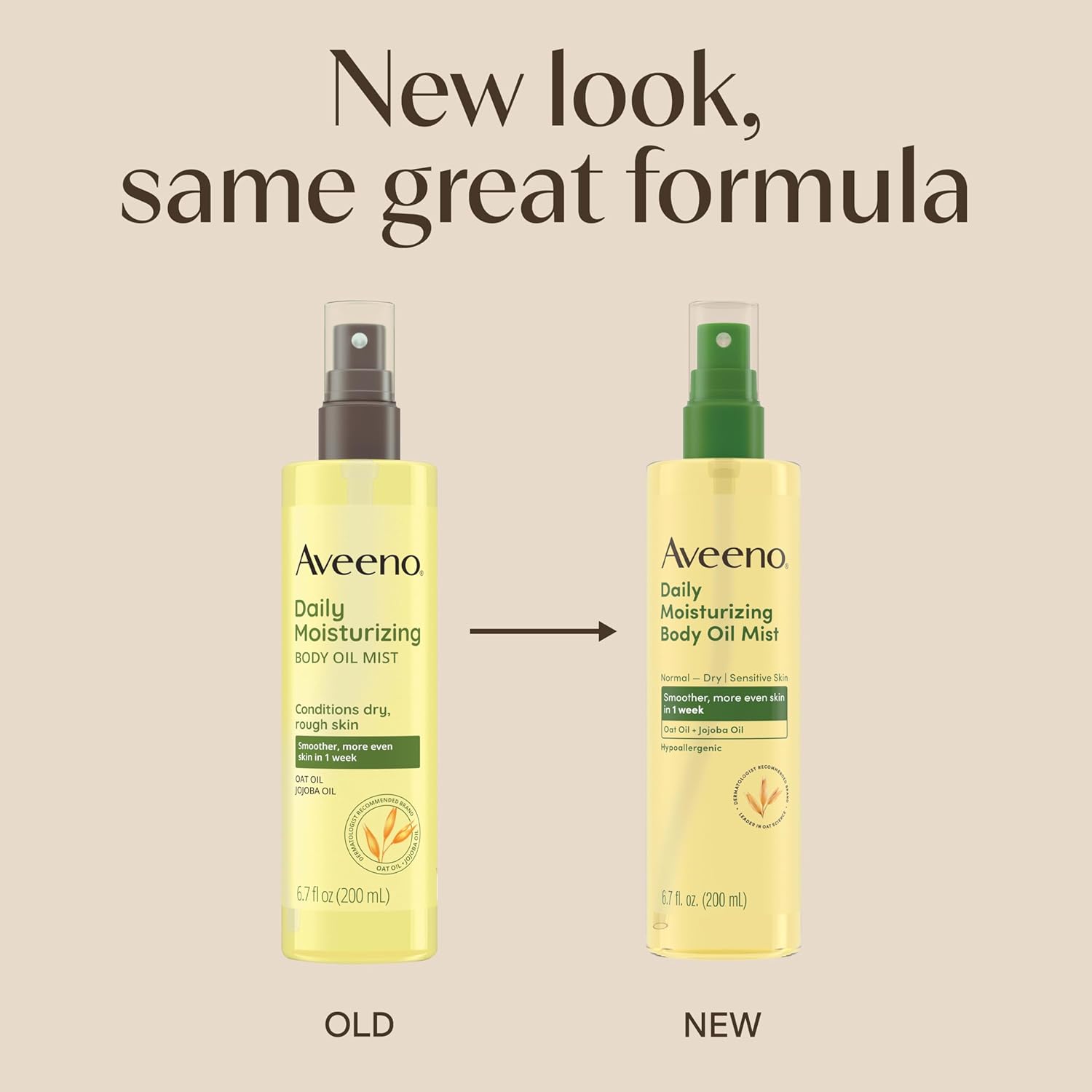 Aveeno Daily Moisturizing Dry Body Oil Mist with Oat & Jojoba Oil for Dry