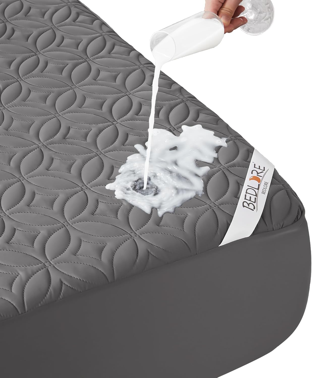 BEDLORE Waterproof Mattress Protector, Queen Size Mattress Pad Noiseless with