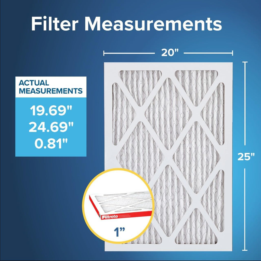 Filtrete 20x25x1 AC Furnace Air Filter, MERV 11, MPR 1000, Micro Allergen