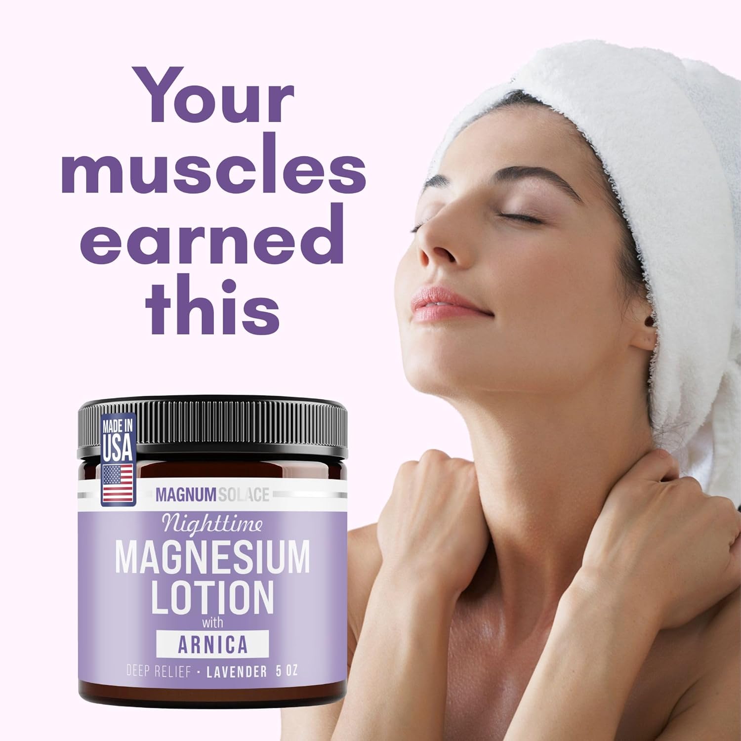 Magnum Solace Nighttime Magnesium Lotion with Arnica ‰ÛÒ Highly Concentrated