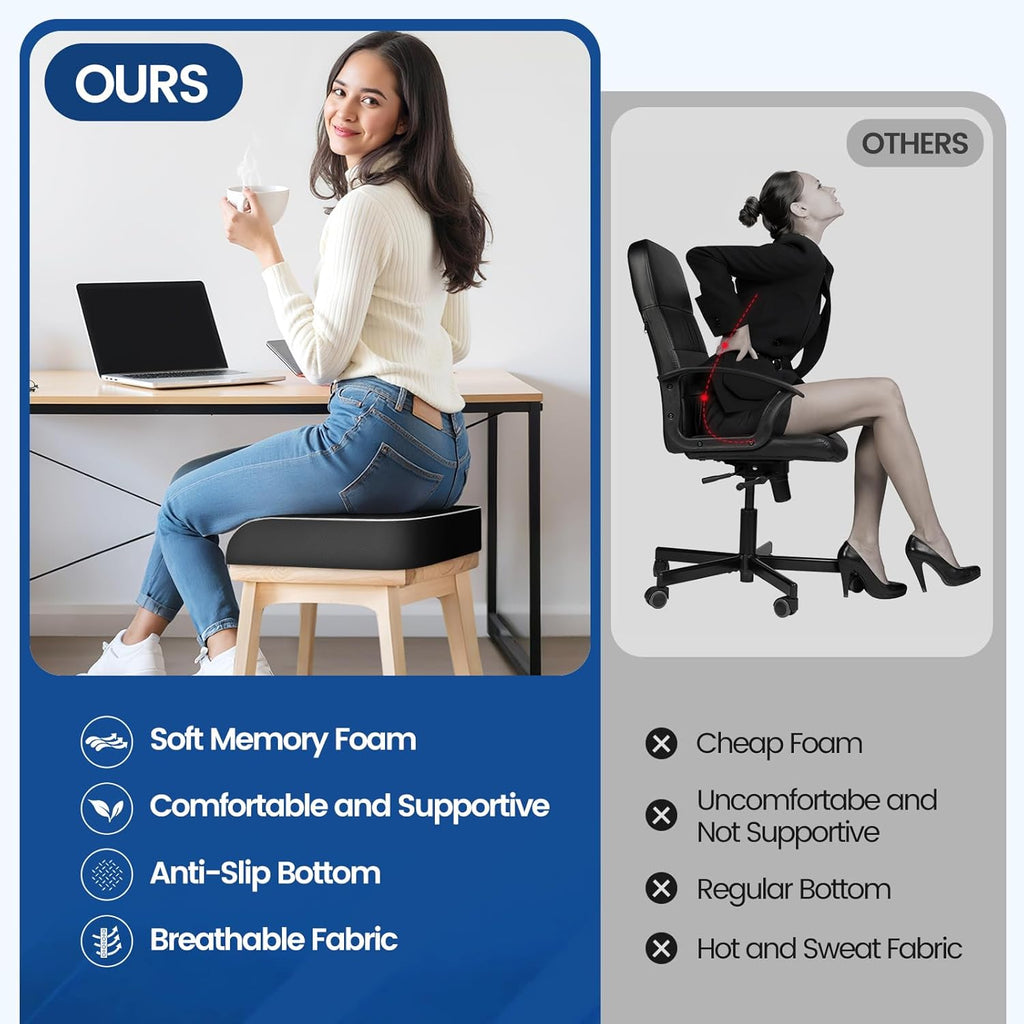 SweetSlubr Seat Cushion for Tailbone Pain Relief, Office Chair Cushion