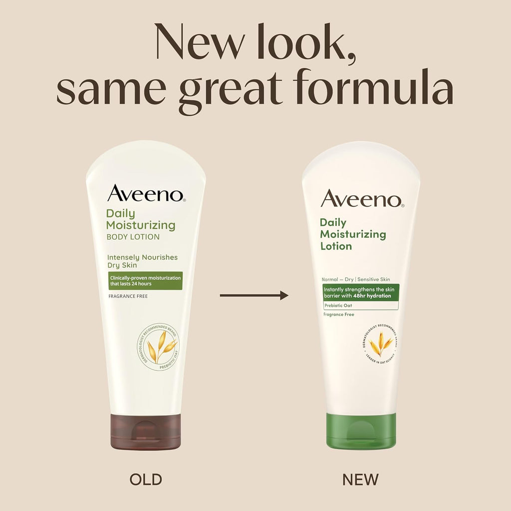 Aveeno Daily Moisturizing Body Lotion, Body Lotion for Dry Skin with