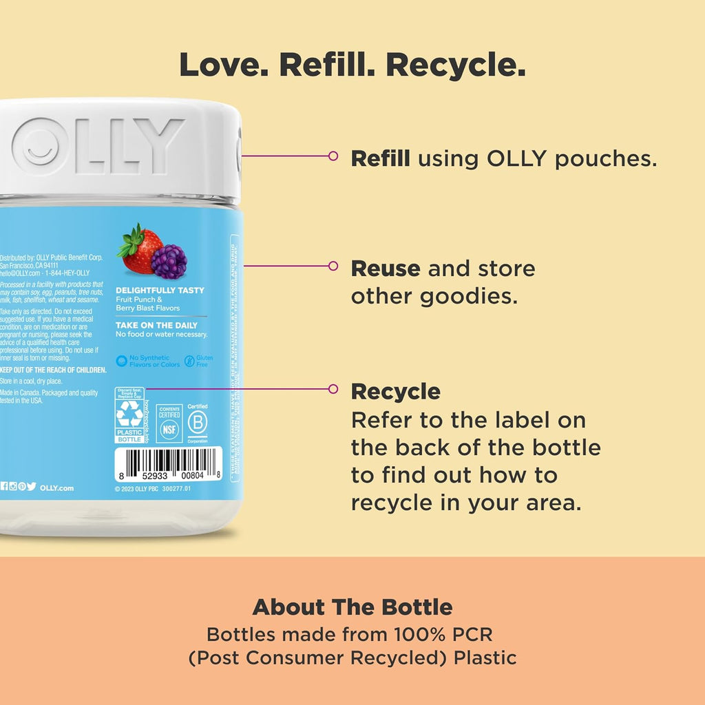 OLLY Kids Multivitamin & Probiotic Gummy, Digestive Support, Vitamins A, D