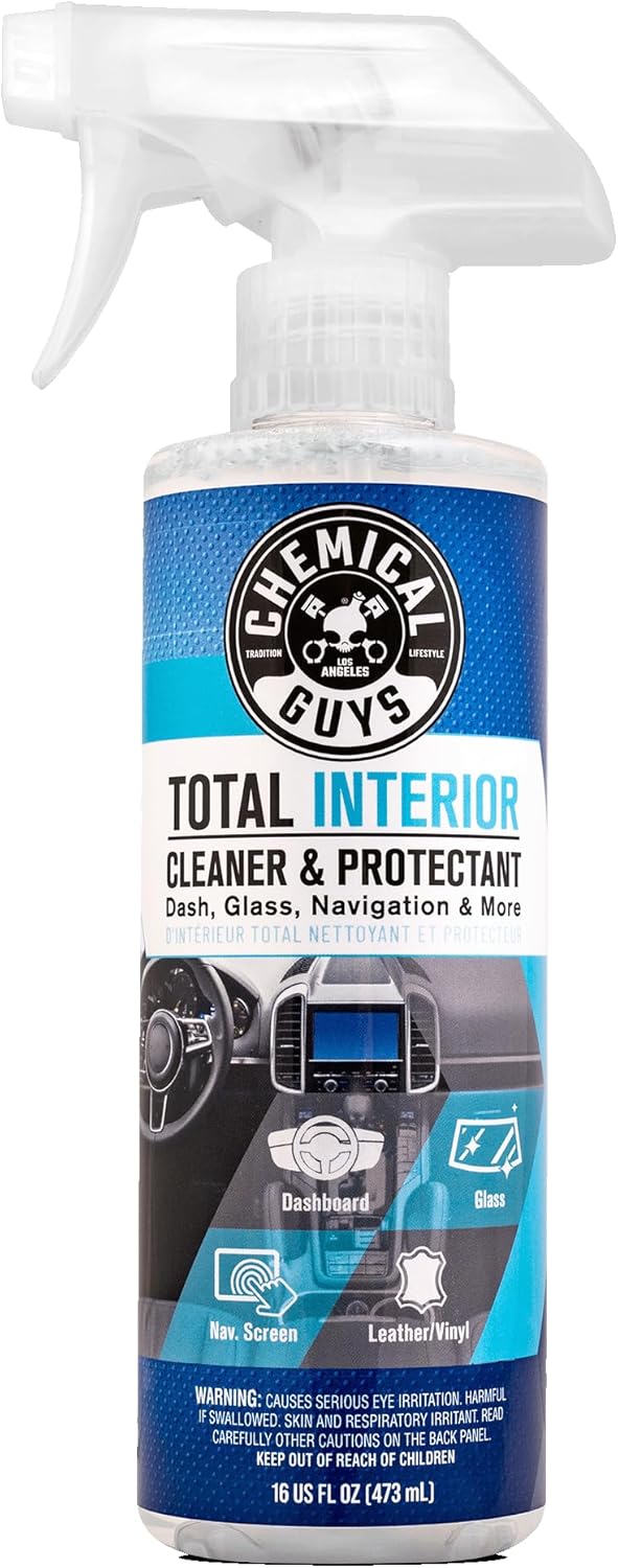 Chemical Guys Total Interior Cleaner & Protectant Interior Cleaner, Cleans & Protects Leather, Vinyl, Plastic, Rubber, Glass with a Streak-Free Finish ‰ÛÓ Cars, Trucks, SUVs, RVs, 16 oz