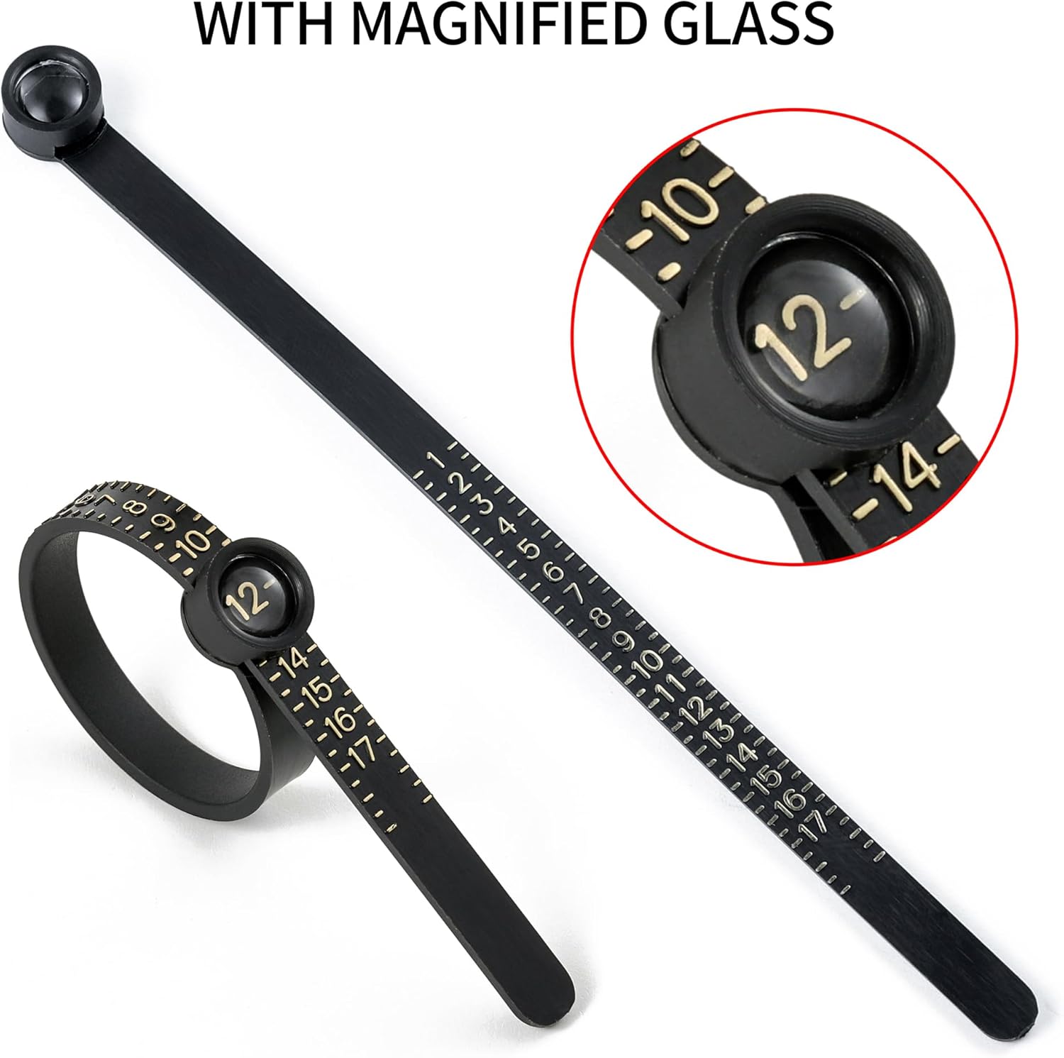 Bflaae Ring Sizer Measuring Tool Kit, 27 PCS Stainless Steel Measuring Ring