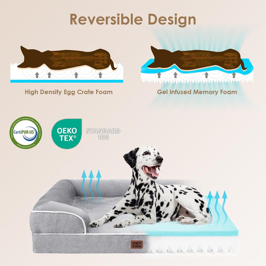 EHEYCIGA Orthopedic Dog Beds for Extra Large Dogs 44x32Inch, Waterproof