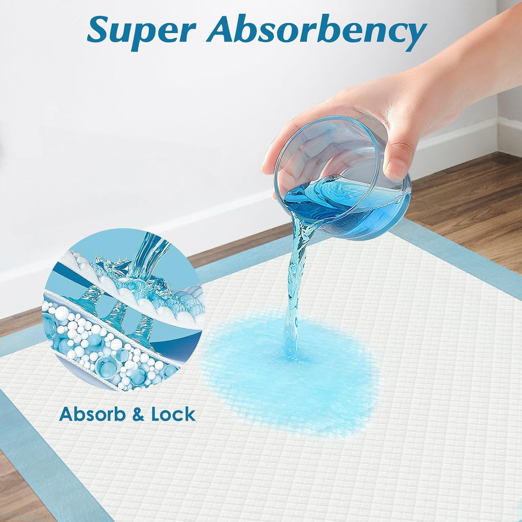 Wowflash Super Absorbency Disposable Leakproof Underpads with Quick Drying for Baby, Adults, Puppy, Dog Bed Pee Pads, Extra Large, XXL Incontinence Pads, 30‰۝ x 36‰۝, 50 Count