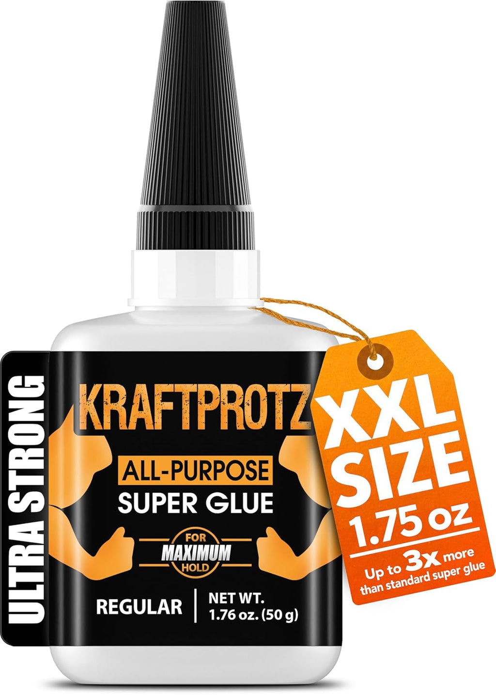 Super Glue XXL Value Size (1.76oz) All Purpose Liquid Adhesive for Plastic ‰ÛÒ Bonds Wood, Metal, Rubber, Ceramic & Leather ‰ÛÒ Industrial Strength Bonding