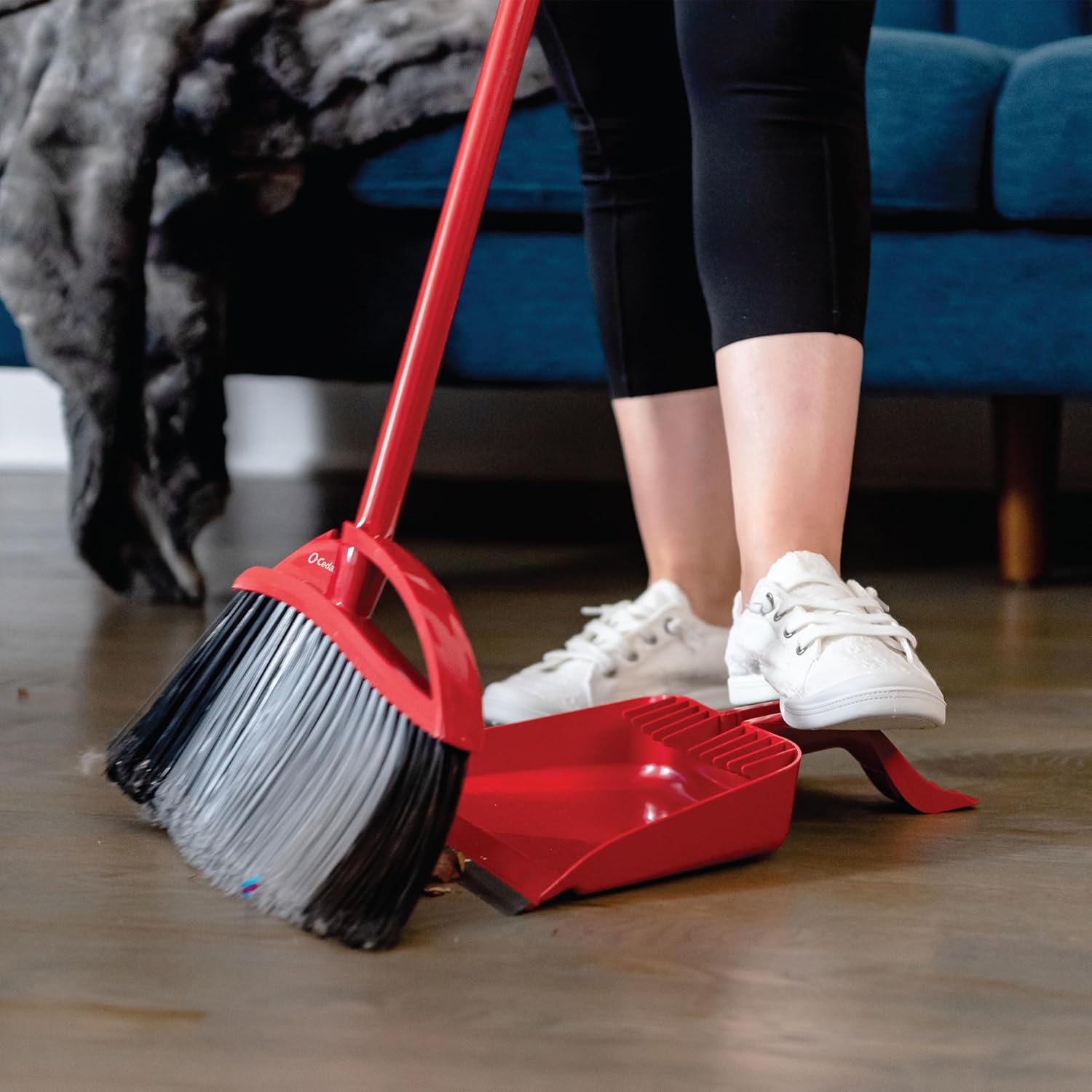 O-Cedar Pet Pro Broom with Step-On Dustpan