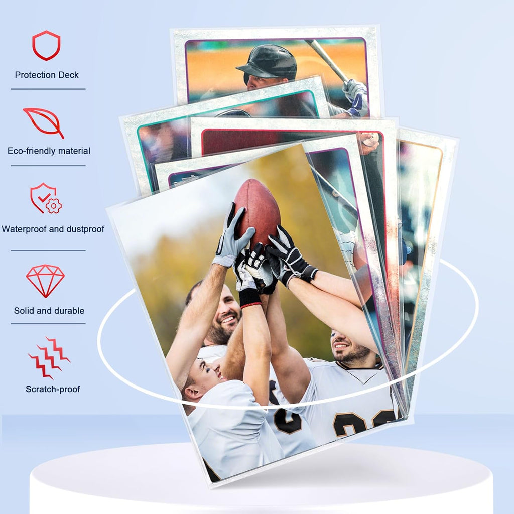 500 Counts Card Sleeves for Trading Cards, Soft Penny Card Sleeves Clear