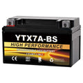 YTX7A-BS 12V 6Ah AGM Sealed Motorcycle Battery, Maintenance-Free, Compatible