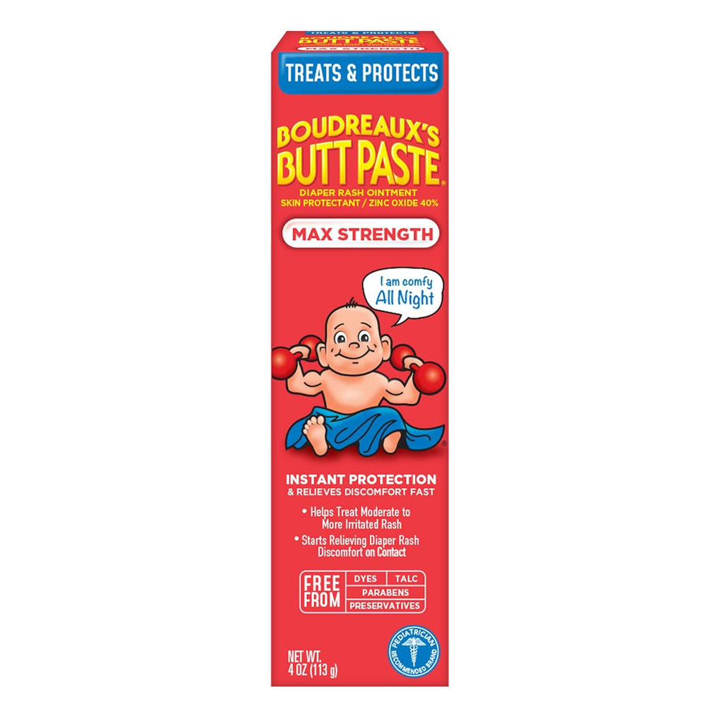 Boudreaux‰۪s Butt Paste Max Strength Diaper Rash Cream for Baby, Ointment