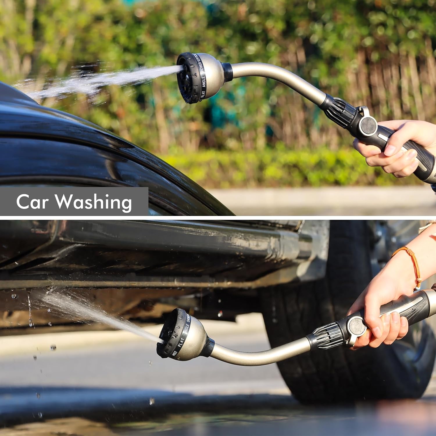 RESTMO Watering Wand Heavy Duty, Metal Garden Hose Wand with 10 Spray