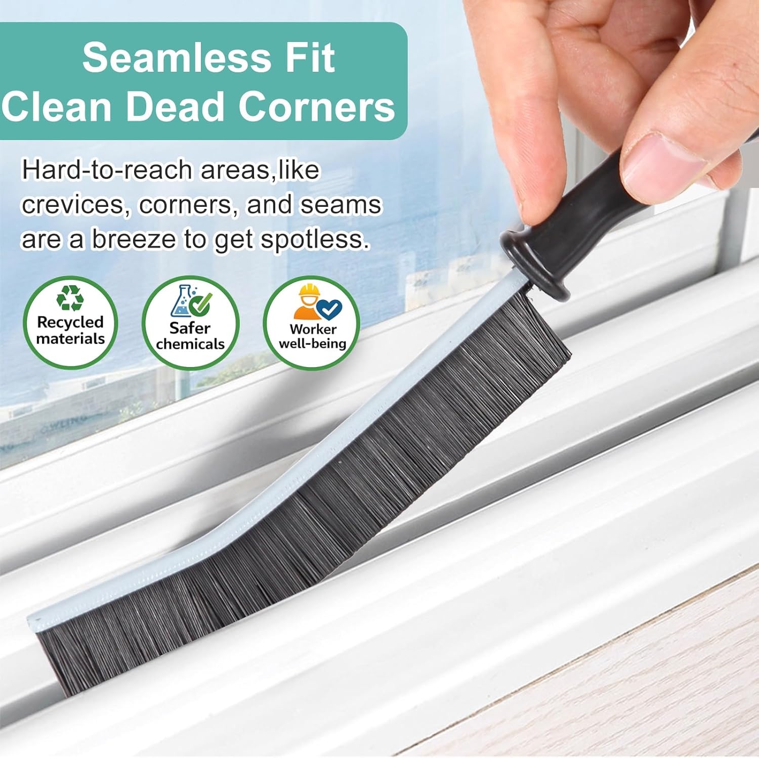Crevice Cleaning Brush•?ÎHard-Bristled Grout Brush•?Î2026 New Multifunctional Gap Cleaning Brush Tool•?ÎDead Corners Brushes for Bathroom Kitchen Tiles Window Door Slots•?Î3pcs