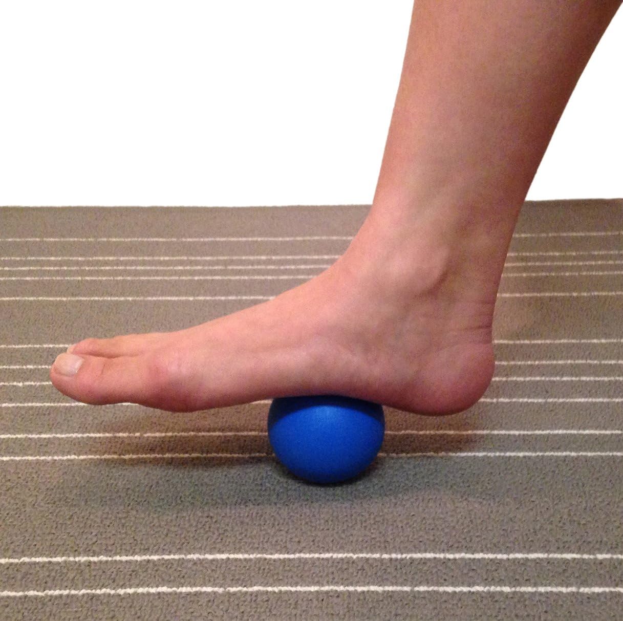 Massage Lacrosse Balls for Myofascial Release, Trigger Point Therapy, Muscle Knots, and Yoga Therapy. Set of 2 Firm Balls (Blue and Red)