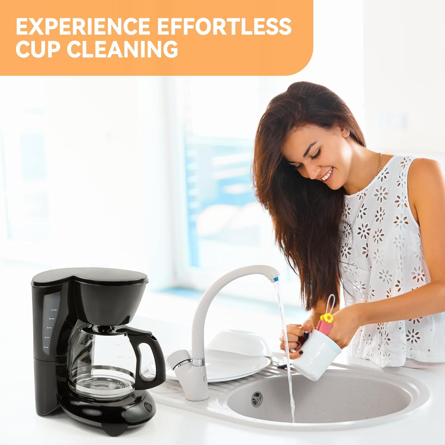 3 in 1 Cup Lid Gap Cleaning Brush Set, Multifunctional Bottle Cleaning Brush