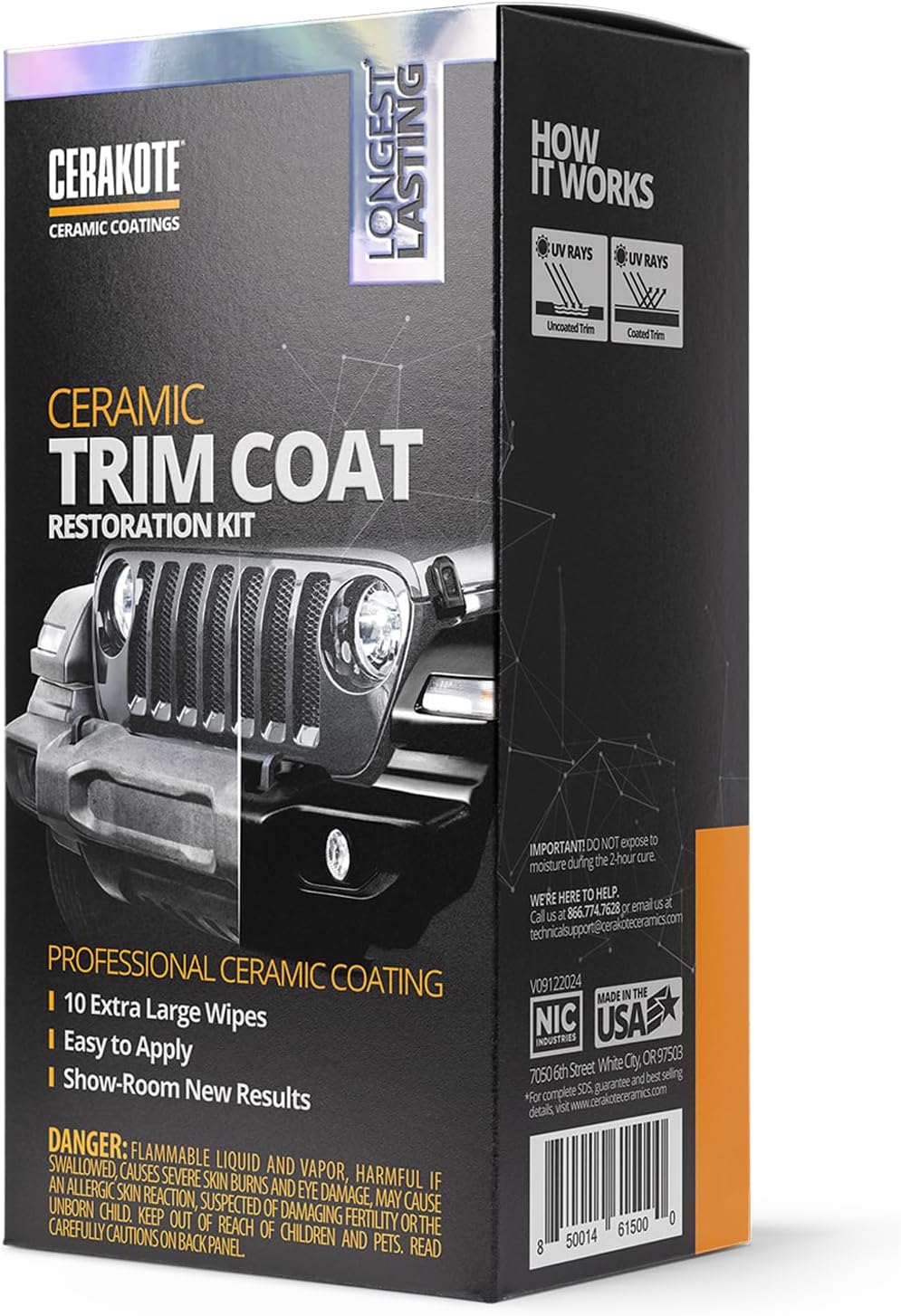 CERAKOTEå¨ Ceramic Trim Coat Kit - Quick Plastic Trim Restorer - Ceramic Coating Guaranteed Restoration to Last Over 200 Washes ‰ÛÒ A Ceramic Coating, Not a Dressing
