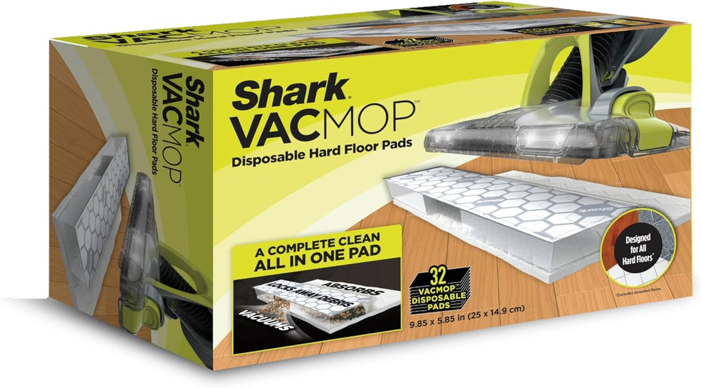 Shark VACMOP Disposable Hard Floor Pad Refills, Compatible with VM252 &