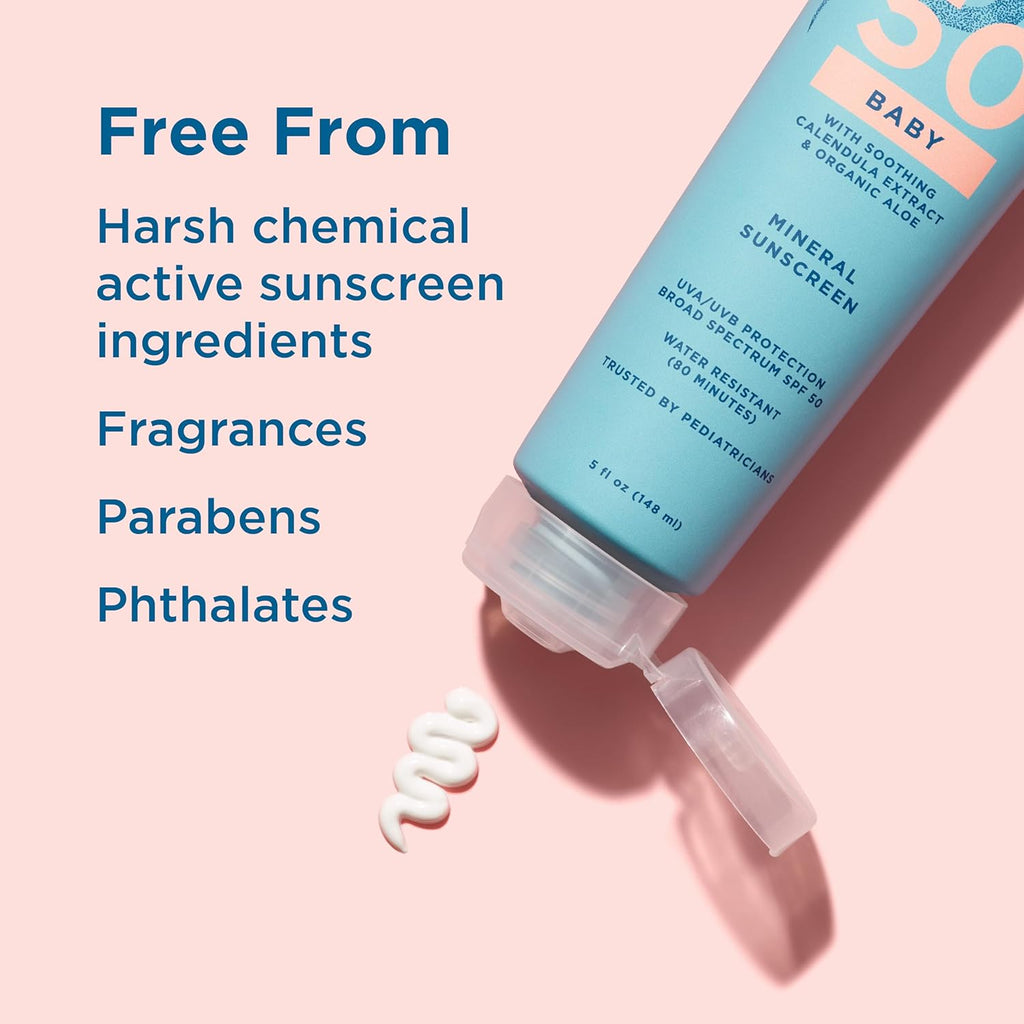 Blue Lizard BABY Mineral Sunscreen with Zinc Oxide, SPF 50+, Water Resistant